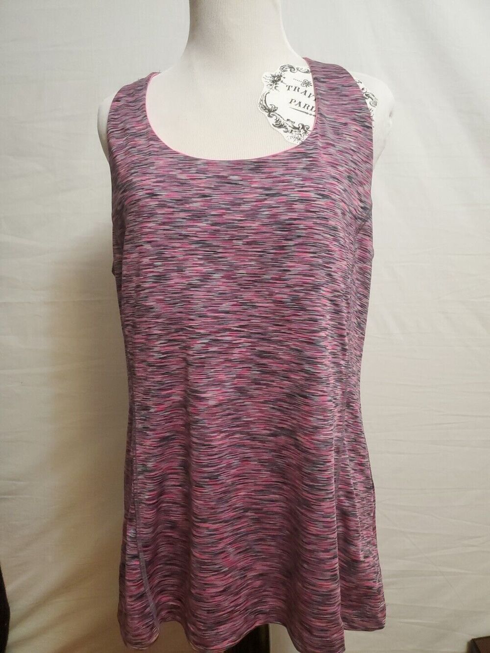 Mondetta Work Out Pink Purple Space Dyed Tank Top Shirt Athletic Athleisure XL
